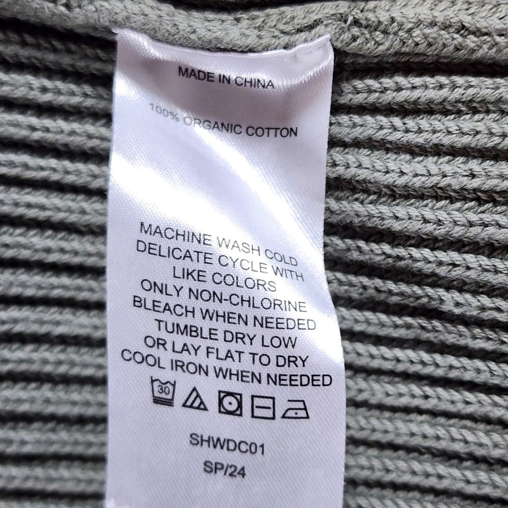 Quince Women's Cardigan Size M Organic Cotton Minimalist Neutral Oversized Cozy - Picture 9 of 9